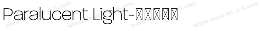Paralucent Light字体转换